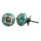 Sea Green Etched Dot Ceramic Drawer Knob